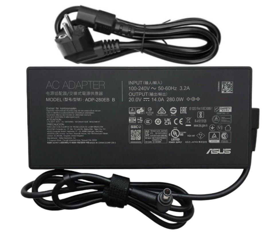 20V 14A 280W Original Asus 0A001-00800100 Netzteil Ladegerät + Ladekabel