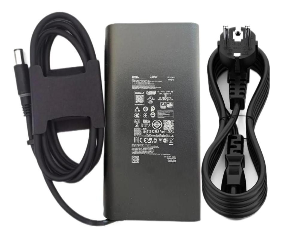 19.5V 14.36A 280W GaN Original Dell JNVJJ 492-BDPN 492-BDPV Netzteil Ladegerät + Ladekabel