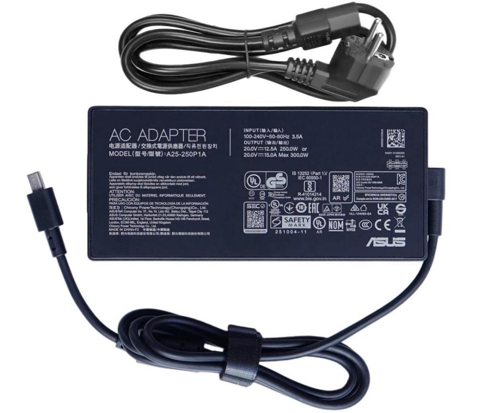 250W/300W Original Asus A25-250P1A Rectangle Conn Netzteil Ladegerät + Ladekabel