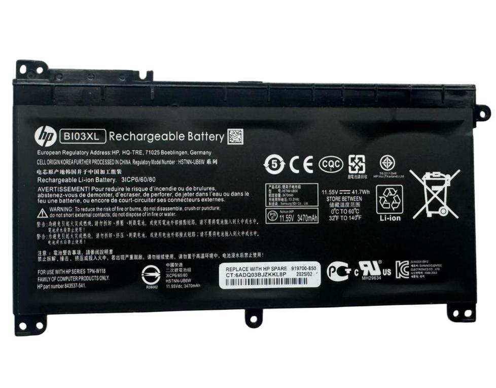 3470mAh 41.7Wh Original Akku für HP 0N03XL 915486-855 915230-541