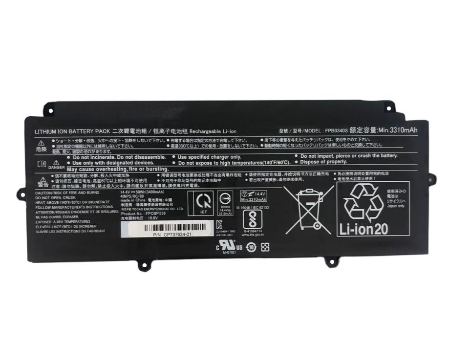 3490mAh 50Wh Original Akku für Fujitsu 4INP5/60/80 A001F1