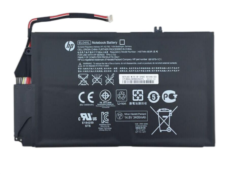 3400mAh 52Wh Original Akku für HP EL04052XL-PL