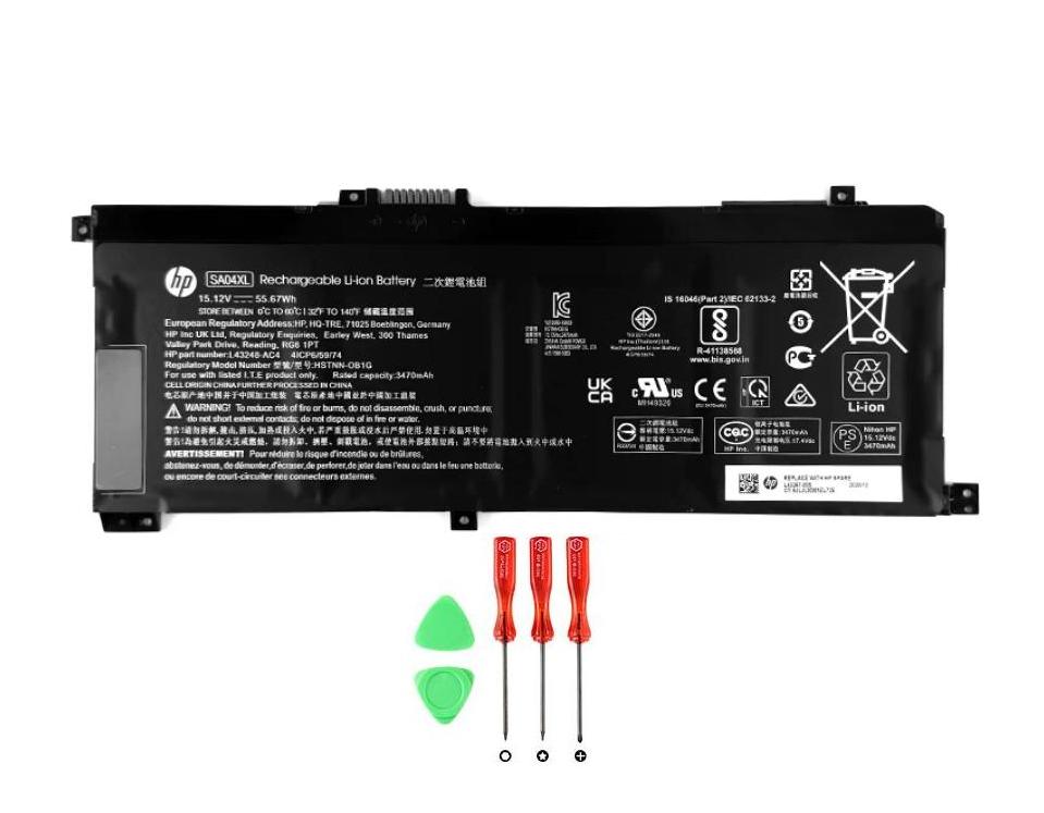 3470mAh 55.67Wh Original Akku für HP Envy 15-DR0000