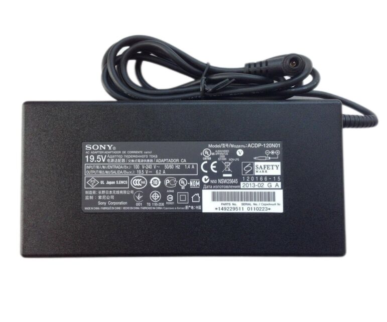 19.5V 6.2A 120W Sony 1-492-293-12 Netzteil Ladegerät + Ladekabel
